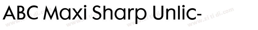 ABC Maxi Sharp Unlic字体转换